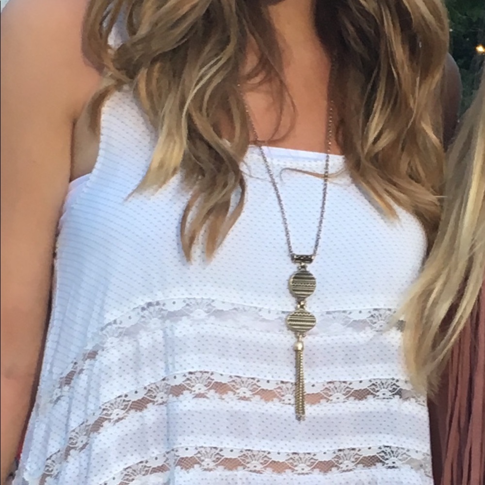 Long Pendent Necklace Vintage Gold